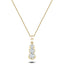 Rub Over Diamond Trilogy Pendant Necklace 0.75ct G/SI 18k Yellow Gold - All Diamond