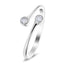 Rub Over Diamond Twist Torque Ring 0.10ct G/SI Quality 9k White White