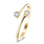 Rub Over Diamond Twist Torque Ring 0.10ct G/SI Quality 9k Yellow Gold - All Diamond