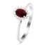 Ruby 0.50ct and Diamond 0.10ct Ring In 9K White Gold