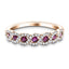 Ruby & Diamond 0.55ct Dress Cocktail Ring in 18k Rose Gold - All Diamond