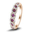 Ruby & Diamond 0.60ct Dress Cocktail Ring in 18k Rose Gold