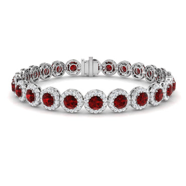 Carmen Gold Tennis Bracelet in Ruby Mix | Kendra Scott