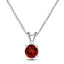 Ruby Solitaire Necklace Pendant 0.45ct in 9k White Gold 5.0mm