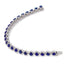 Sapphire & Diamond Halo Bracelet 13.25ct in 18k White Gold