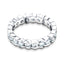 Semi Bezel Diamond Full Eternity Ring 1.45ct G/SI in 18k White Gold - All Diamond