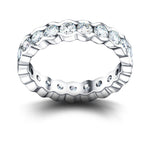 Semi Bezel Diamond Full Eternity Ring 1.45ct G/SI in 18k White Gold - All Diamond
