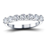 Seven Stone Diamond Ring with 0.33ct G/SI Quality in 18k White Gold - All Diamond
