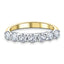 Seven Stone Diamond Ring with 0.33ct G/SI Quality in 18k Yellow Gold - All Diamond