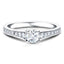 Shoulder Set Diamond Engagement Ring 0.90ct G/SI in Platinum - All Diamond