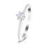 Certified Six Claw Diamond Engagement Ring 0.25ct G/SI Quality In Platinum