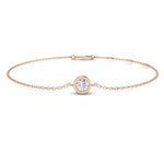 Solitaire Diamond Bracelet 0.20ct G/SI Quality in 18k Rose Gold - All Diamond