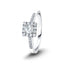 Certified Square Halo Diamond Engagement Ring 0.40ct G/SI 18k White Gold