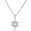 Star of David Diamond Necklace 0.12ct G/SI Quality in 18k White Gold