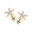 Starfish Diamond Earrings 0.18ct G/SI Quality 18k Yellow Gold 9.3mm - All Diamond
