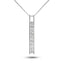 Stunning Diamond Drop Pendant Necklace 0.50ct G/SI in 18k White Gold - All Diamond
