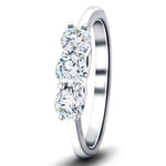 Three Stone Diamond Engagement Ring 3.00ct G/SI Quality in Platinum - All Diamond