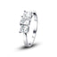 Certified Trilogy Princess Ring 0.40ct G/SI Quality in 18k White Gold