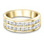 Two-Row Channel Half Eternity Diamond Ring 1.00ct Yellow Gold 6.7mm - All Diamond
