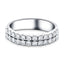 Two Row Diamond Half Eternity Ring 0.85ct in Platinum 4.3mm - All Diamond