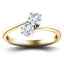 Two Stone Diamond Ring 0.45ct G/SI in 18k Yellow Gold - All Diamond