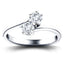 Two Stone Diamond Ring 0.60ct G/SI in Platinum - All Diamond
