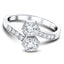 Two Stone Diamond Ring with Side Stones 0.60ct G/SI in 18k White Gold - All Diamond