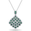 Vintage 2.20ct Emerald & 0.90ct Diamond Drop Necklace White Gold