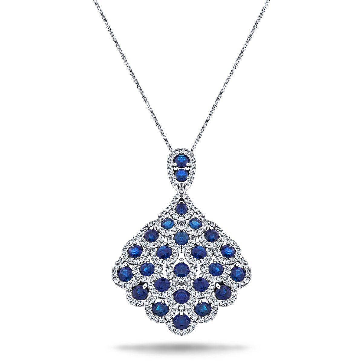 Diamond drop necklace white gold hotsell